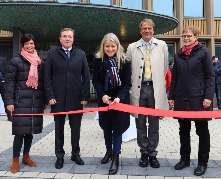 Portrait Pellmann (Staatl. Baumanagement Region Nord-West), Hageböke (Dir. ArbG Osnabrück), Dr. Wahlmann, Prof. Neuhäuser (Präs. VG Osnabrück), Zurbrüggen (Dir. SG Osnabrück)